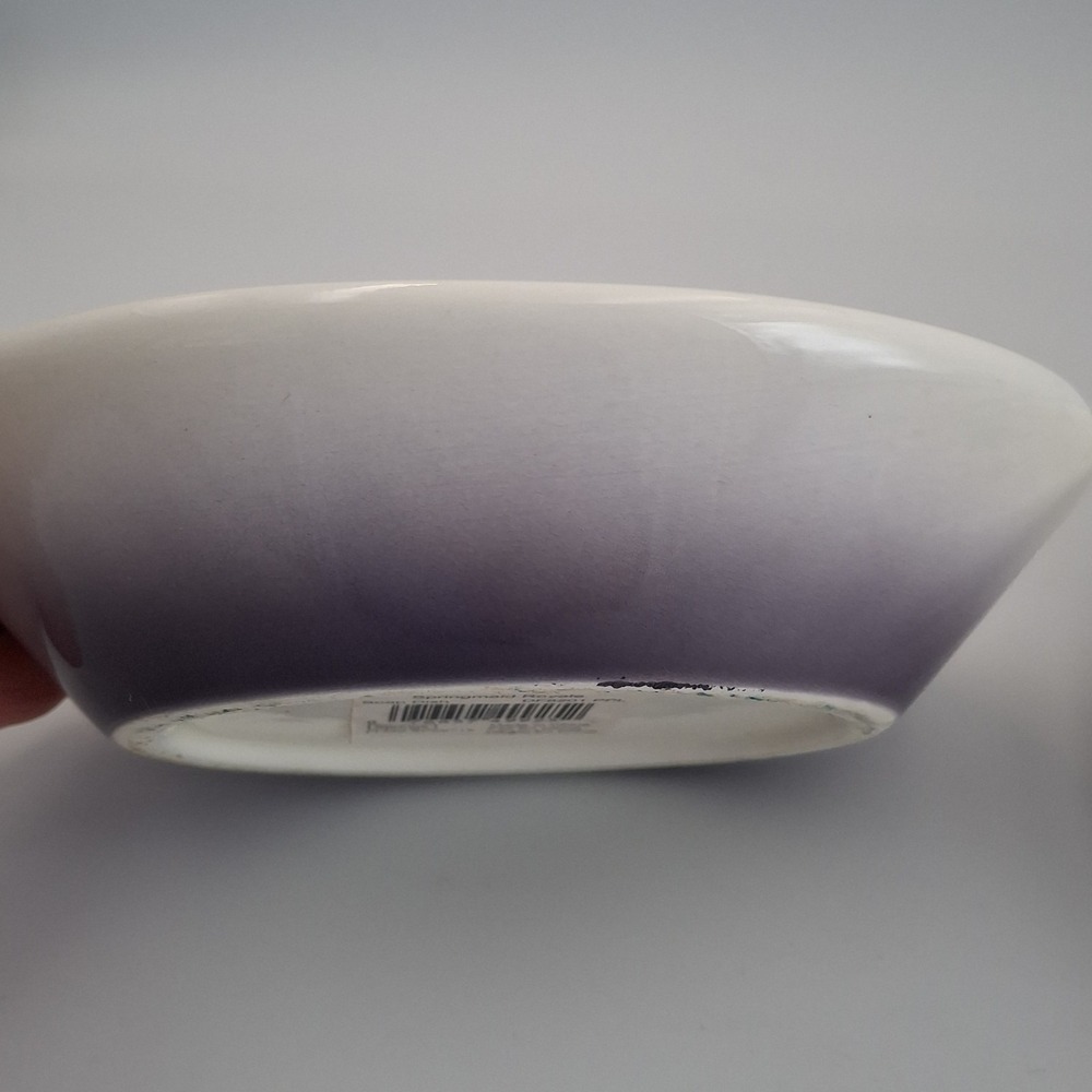 Springmaid Royale Lily of the Nile Ceramic Bathroom Soap Dish Set Of 2 Purple - Picture 4 of 8